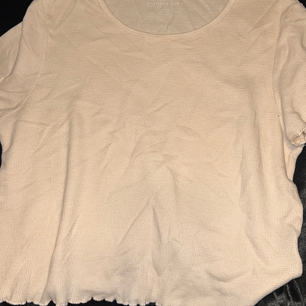 cropped american eagle tee